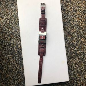 Red Fossil Watch